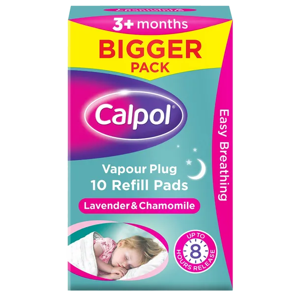 Calpol Vapour Plug Lavender & Chamomile 3+ Months Refill Pads Pack of 10