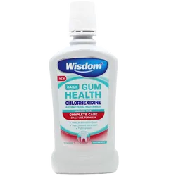 Wisdom Daily Gum Health Chlorhexidine Alcohol Free Mouthwash 500ml