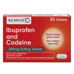 Almus Ibuprofen & Codeine 200mg/12.8mg Tablets Pack of 24