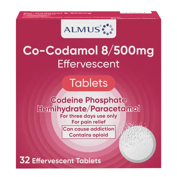 Almus Co-Codamol 8/500mg Effervescent Tablets Pack of 32