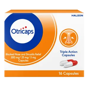 Otricaps Blocked Nose and Sinusitis Relief Capsules Pack of 16