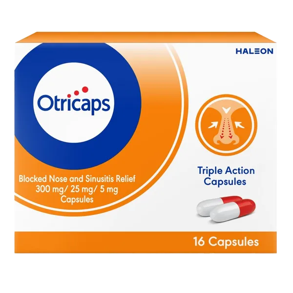 Otricaps Blocked Nose and Sinusitis Relief Capsules Pack of 16