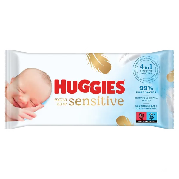 Huggies Extra Care Sensitive Baby Wipes Pack of 56