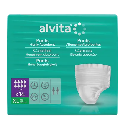 Alvita Incontinence Pants Maxi Night Extra Large Pack of 14