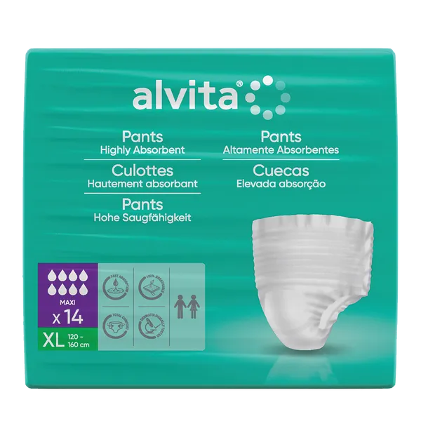 Alvita Incontinence Pants Maxi Night Extra Large Pack of 14