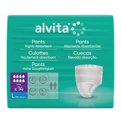 Alvita Incontinence Pants Maxi Night Large Pack of 14