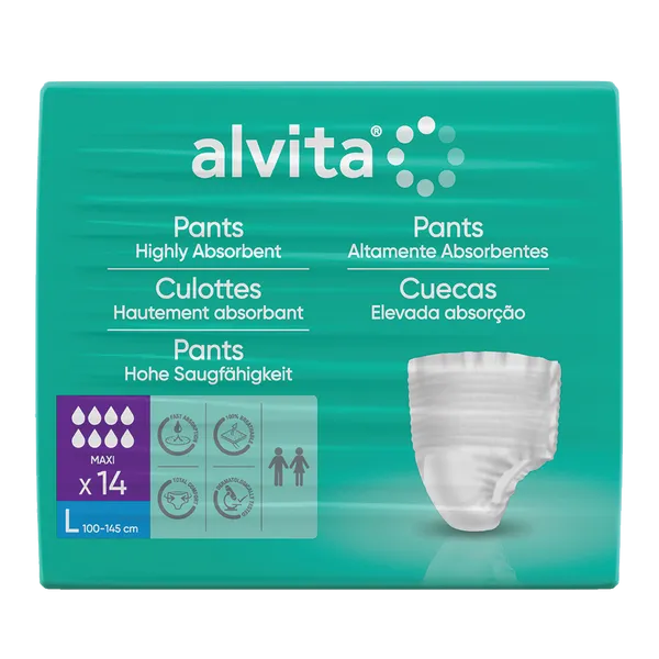 Alvita Incontinence Pants Maxi Night Large Pack of 14