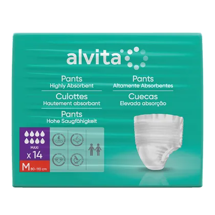Alvita Incontinence Pants Maxi Night Medium Pack of 14