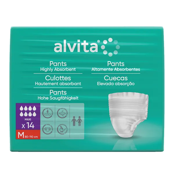 Alvita Incontinence Pants Maxi Night Medium Pack of 14