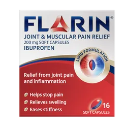 Flarin Joint & Muscular Pain Relief Soft Capsules Pack of 16