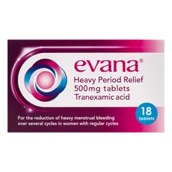 Evana Heavy Period Relief Tablets Pack of 18