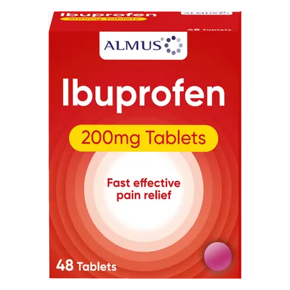 Almus Ibuprofen 200mg Tablets Pack of 48