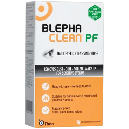 Blephaclean Plastic Free Daily Eyelid Cleansing Wipes Pack of 20
