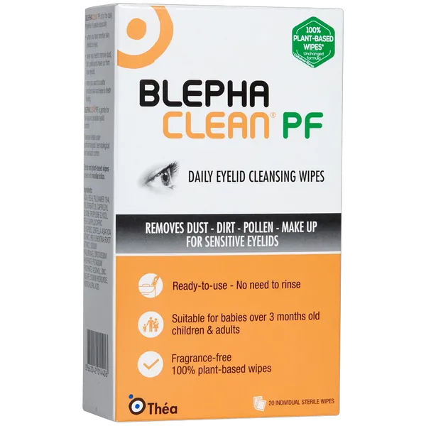 Blephaclean Daily Eyelid Cleansing Wipes Plastic Free Pack of 20