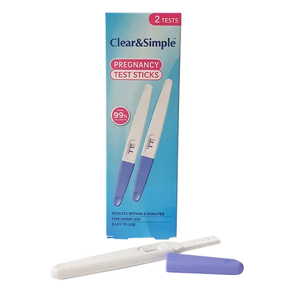 Clear & Simple Midstream Pregnancy Test Pack of 2