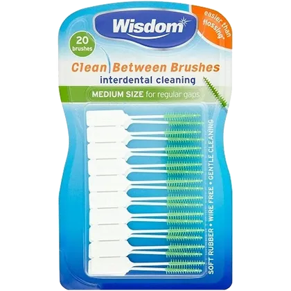 Wisdom Clean Between Interdental Brushes Medium Pack of 20
