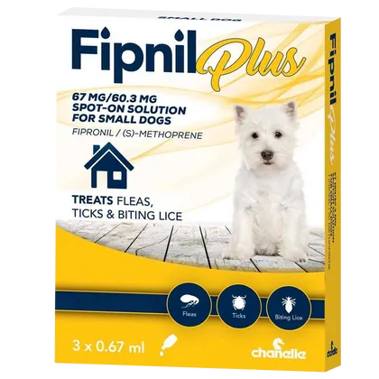 Fipnil Plus Spot-On Solution for Small Dogs Pack of 3