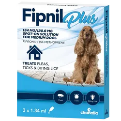 Fipnil Plus Spot-On Solution for Medium Dogs Pack of 3