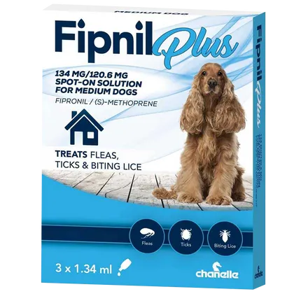 Fipnil Plus Spot-On Solution for Medium Dogs Pack of 3