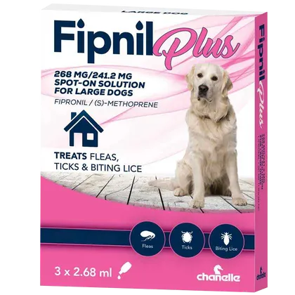 Fipnil Plus Spot-On Solution for Large Dogs Pack of 3