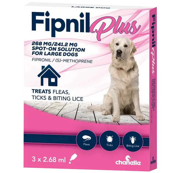 Fipnil Plus Spot-On Solution for Large Dogs Pack of 3