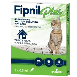 Fipnil Plus Spot-On Solution for Cats Pack of 3