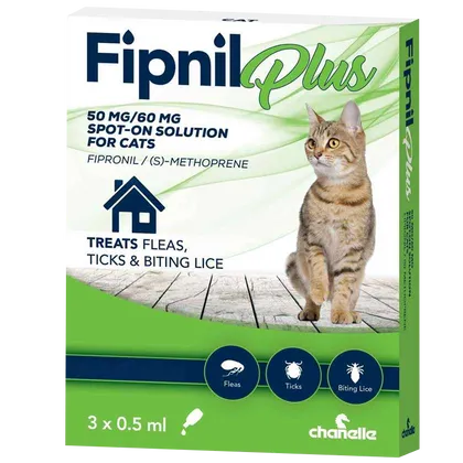 Fipnil Plus Spot-On Solution for Cats Pack of 3