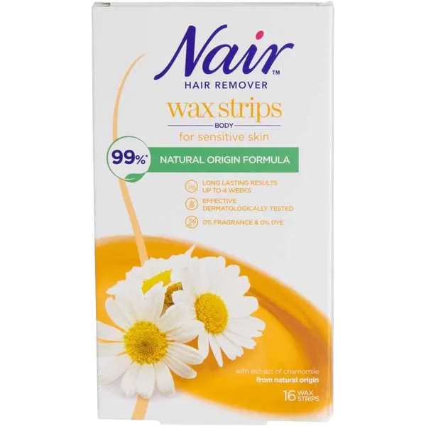 Nair Sensitive Chamomile Body Wax Strips Pack of 16