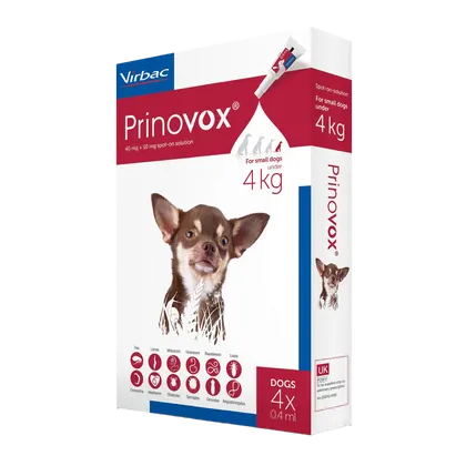 Prinovox Spot-On Small Dog Under 4kg Pack of 4