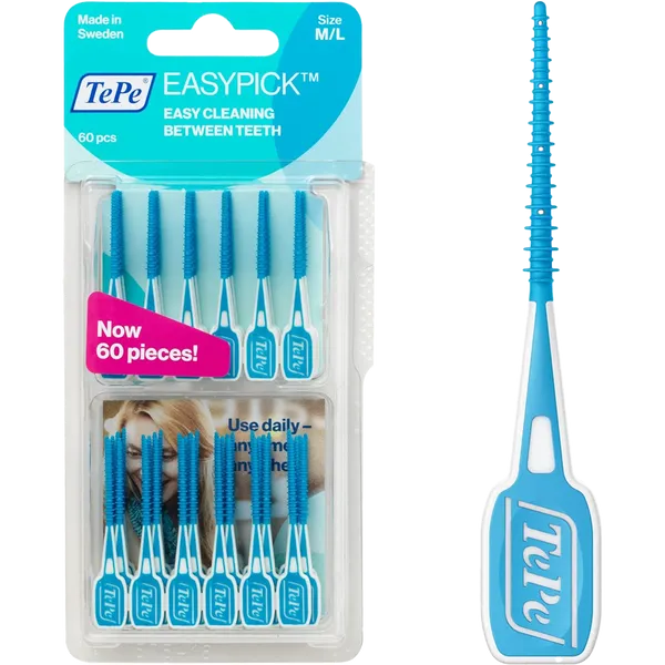 TePe EasyPick Interdental Brushes Blue M/L Pack of 60