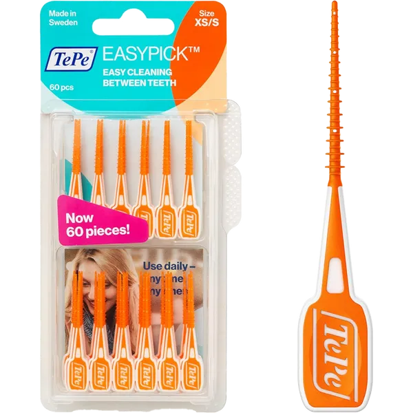 TePe EasyPick Interdental Brushes Orange XS/S Pack of 60