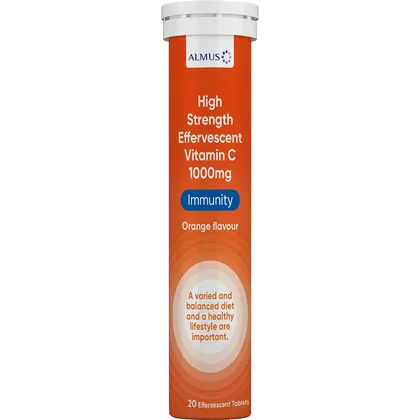 Almus Vitamin C High Strength 1000mg Effervescent Tablets Pack of 20