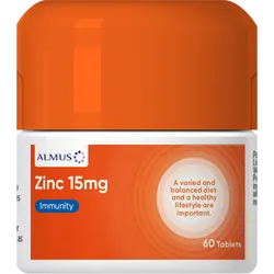 Almus Zinc 15mg Supplement Tablets Pack of 60
