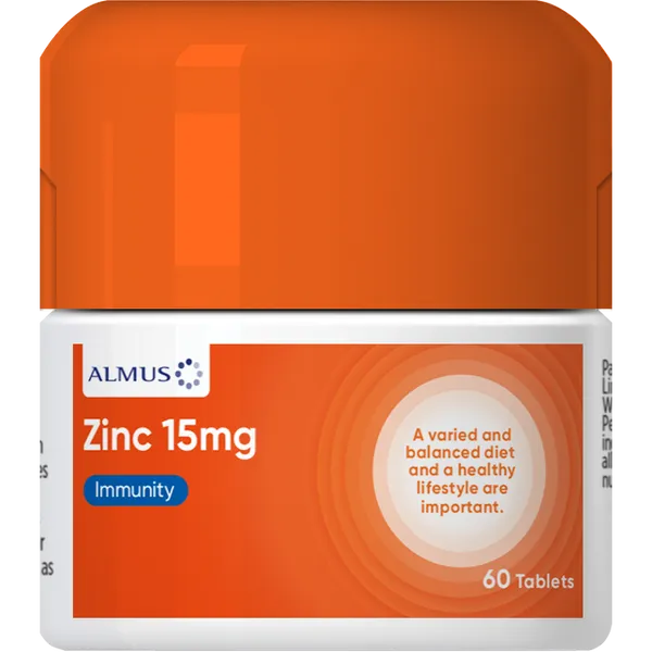 Almus Zinc 15mg Supplement Tablets Pack of 60