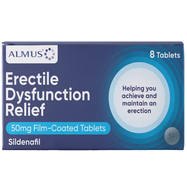 Almus Erectile Dysfunction Relief 50mg Tablets Pack of 8