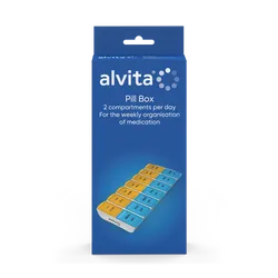 Alvita 2 Daily Compartments 7 Day Pill Box