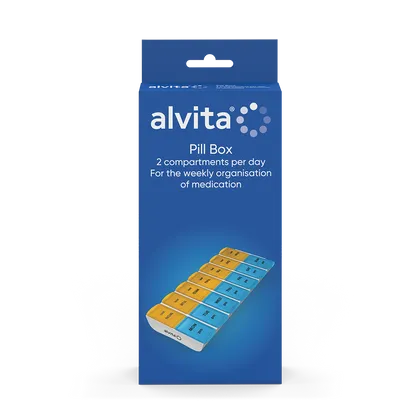 Alvita 2 Daily Compartments 7 Day Pill Box