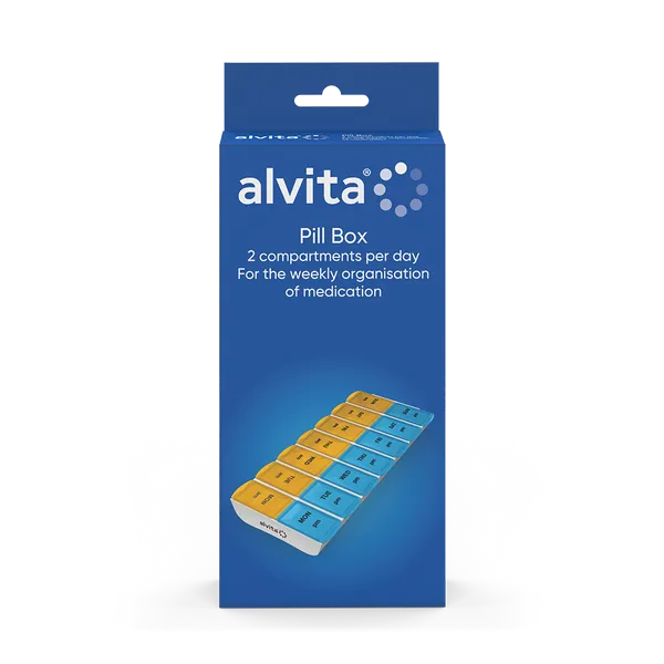 Alvita 2 Daily Compartments 7 Day Pill Box