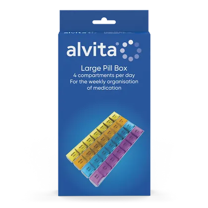 Alvita 4 Daily Compartments 7 Day Pill Box