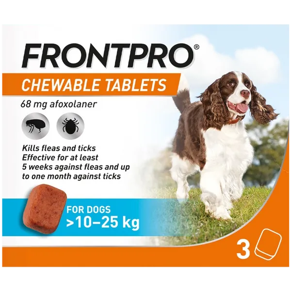 Frontpro Chewable Tablets for Large Dogs 10 – 25kg Pack of 3