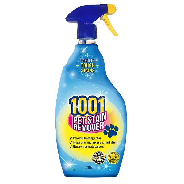 Spray bottle of 1001 pet stain remover front view