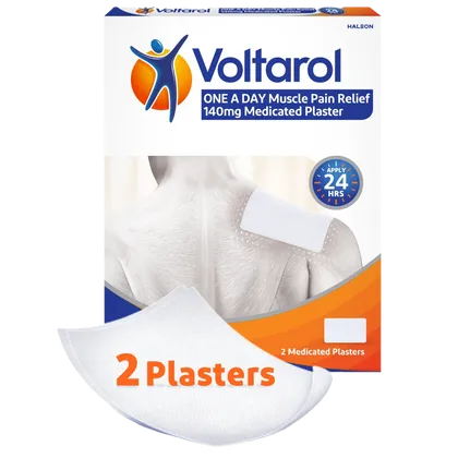 Voltarol Medicated Plaster 140mg One a Day Pack of 2