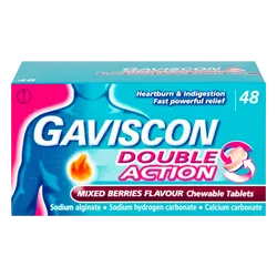 Gaviscon Double Action Mixed Berries Chewable Tablets Pack of 48