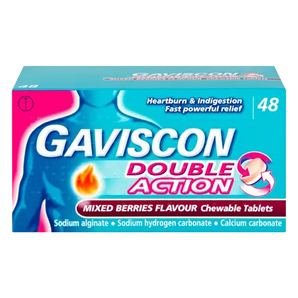 Gaviscon Double Action Mixed Berries Chewable Tablets Pack of 48