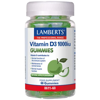 Lamberts Vitamin D3 1000iu Gummies Pack of 60