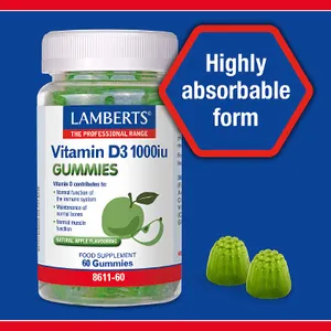 Lamberts Vitamin D3 1000iu Gummies Pack of 60