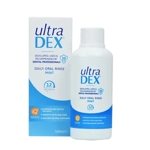 500ml bottle of UltraDEX Daily Oral Rinse Mint 500ml front view
