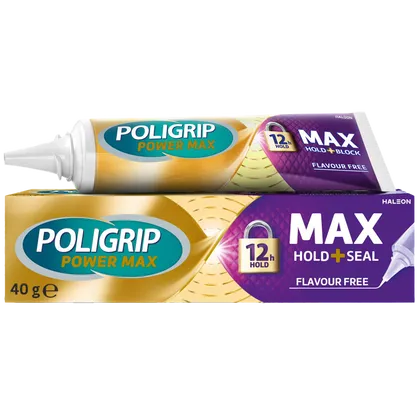 Poligrip Max Hold and Seal Denture Adhesive Cream 40g