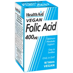 HealthAid Folic Acid 400mcg Tablets Pack of 90