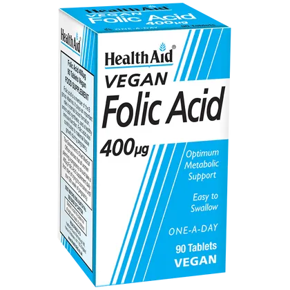 HealthAid Folic Acid 400mcg Tablets Pack of 90